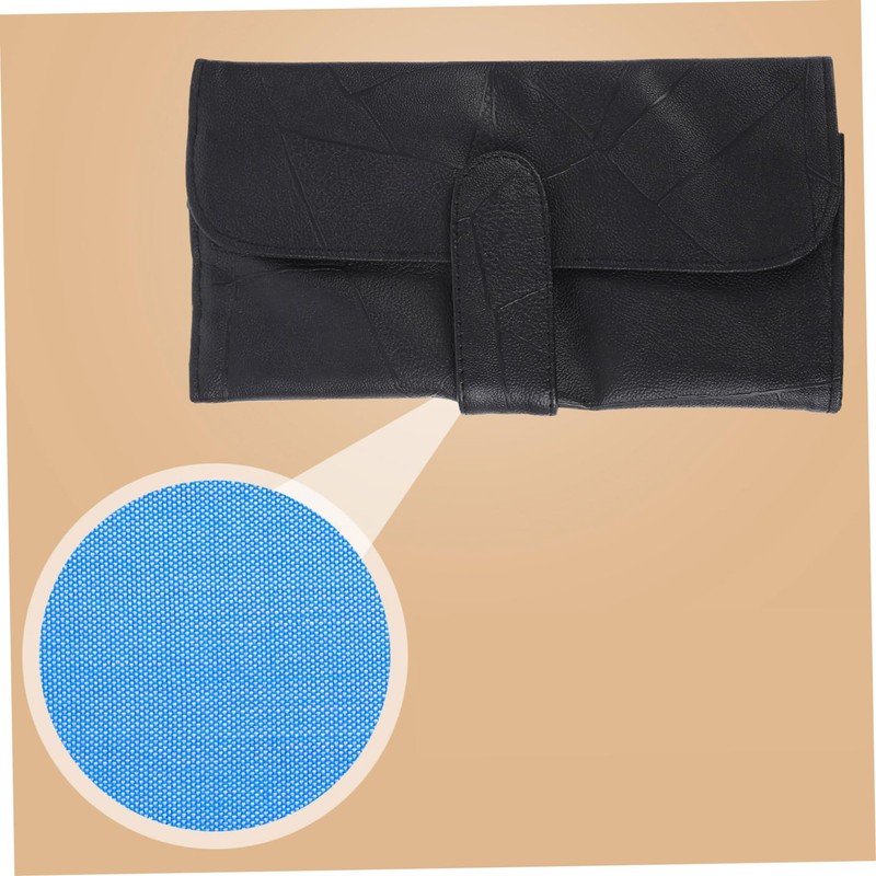 Gatuida Portable Makeup Brush Rolling Case with Elastic Pockets Travel