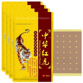 4 Packs - 32 Counts Tiger Patches - Chinese Red Tiger Back Patch Ultra Strength Heat Patches for Muscle Joint of Knee Shoulder Neck