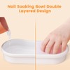 Quaferen Dual Nail Soaking Bowl: 3nd Generation 2-in-1 Manicure Bowl