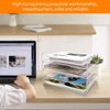 4 Pack- Stackable Paper Letter Tray,Clear Acrylic Magazine Holder and