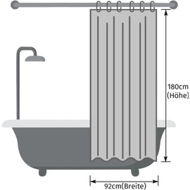 WELTRXE Anti-Mould Shower Curtain with Bottom Magnet Weight, Transparent, 3D Cubic, EVA, Waterproof, Antibacterial Shower/Bath Curtain, 0.15 mm (92 x 180 cm), with 6 Rings, Child-Friendly