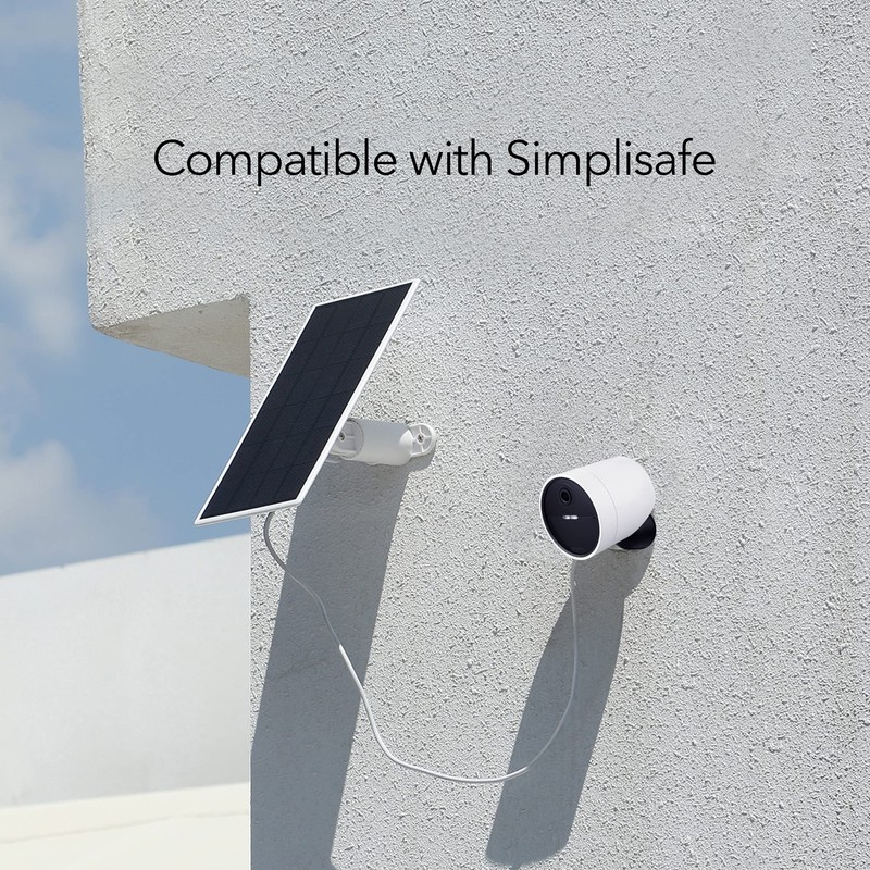 Wasserstein Solar Panel for SimpliSafe Wireless Outdoor Security Camera -
