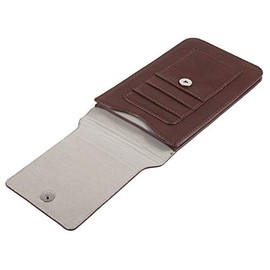 DFV mobile - Belt Case Cover Premium Synthetic Leather Vertical and Card Slots for Doogee HOMTOM Zoji Z9 (2018) - Brown