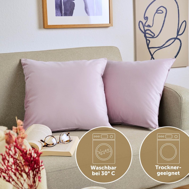 Blumtal Set of 2 Soft Velvet Cushion Covers, 50 x