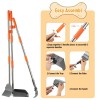 TIMINGILA Pooper Scooper Dog Pooper Scooper Long Handle Stainless Metal