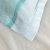 Blue Grey Striped Queen Size Duvet Cover - Teal and