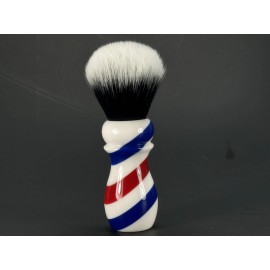 Yaqi Resin Barber Pole Style 24mm Tuxedo Knot Synthetic Shaving Brush R1742-S1