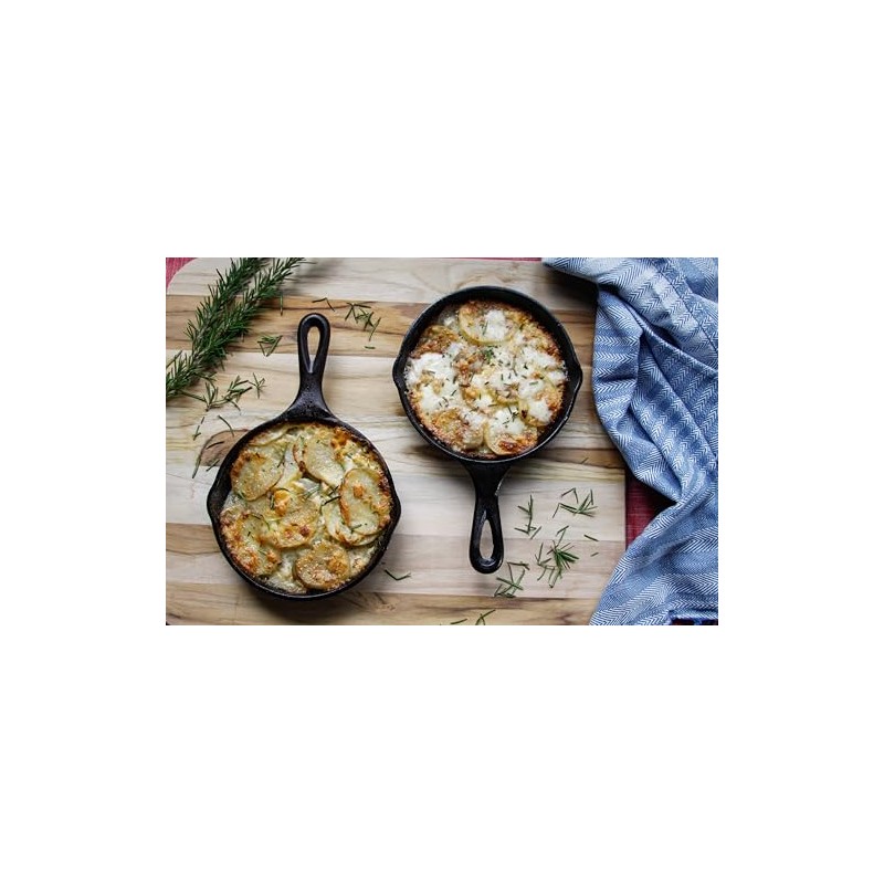 Lodge Cast Iron Grill Pan, 6.5 Inch, Black