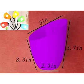 2 Pack Plastic Lampshade, 5.7 inch High, 4.1 inch Diameter, 1.65 inch Fitter, Replacement Plastic Lamp Shade for LED Floor Lamp [Purple]