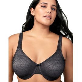 Wonderbra Womens Eco Pure Lace Underwire Minimizer Bra, BLACK/EXCALIBUR, 36C US