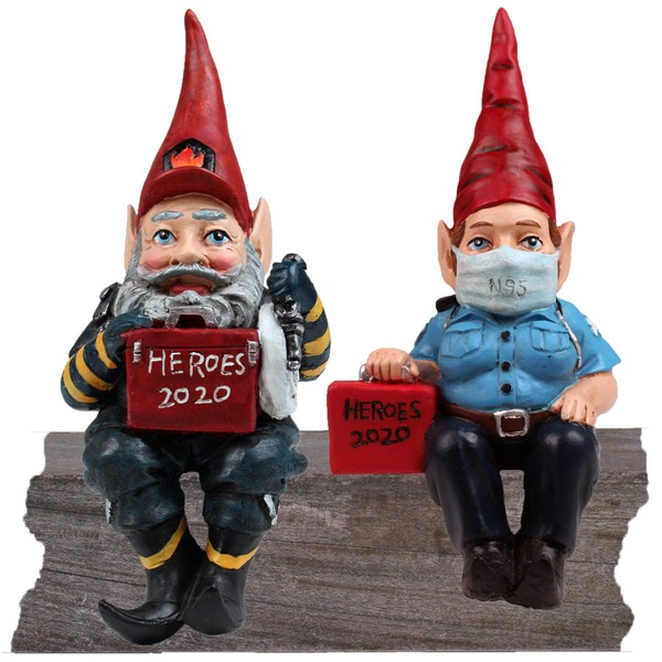 Generic Fireman and EMT Paramedic Garden Gnome Statues – Special