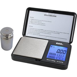 G&G TS 500 g x 0.01 g including calibration weight, precision scales, pocket scales, digital scales, coin scales, gold scales (black, 500 g x 0.01 g incl. calibration weight)