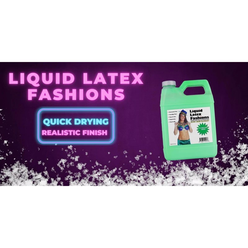 Liquid Latex Fluorescent Green 32 Fl Oz - Liquid Latex