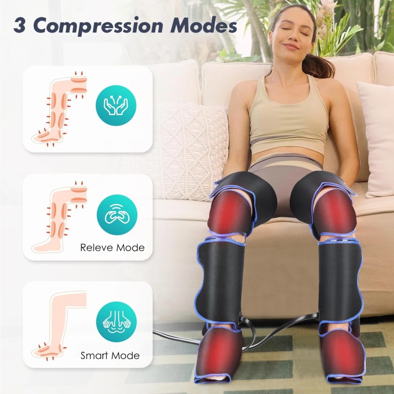 OYAJIA Leg Massager for Circulation, Air Compression Calf Knee Foot
