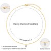 Sistble Tiny Diamond Necklaces for Women Trendy 14K Gold Plated