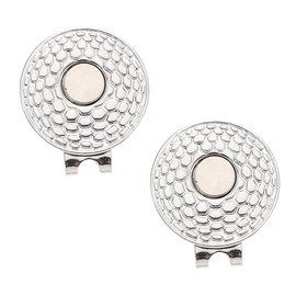 Kisangel 2pcs Zinc Alloy Golf Markers Hat Clips Outdoor Golf Supplies Stylish Design Easy to Attach to Hats Visors and Belts