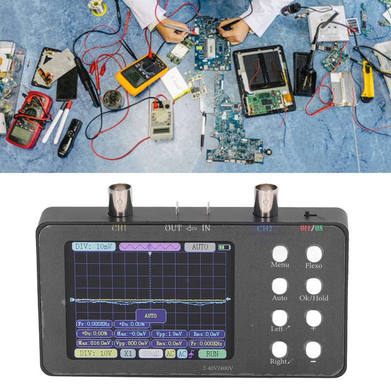 Digital Oscilloscope 2 Channel Portable Signal Generator 2Mhz Bandwidth 50M
