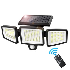 ASEKI Solar Light, Outdoor, Waterproof, Sensor Light, 210 LED, 3 Surfaces Luminous, Luminous Flux Up to 2,500 Lumens, 3 Intelligent Modes, 2,200 mAh Large Capacity, High Brightness, Motion Sensor,