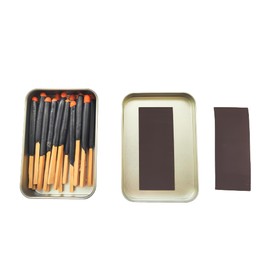 egreen Emergency Fire Starter 3" Waterproof Windproof Relight Matches Wax Infused Natural Jute Cord for Hurricane Storm Outage Hiking Bushcraft Camping Outdoor Survival (3 x Tin Matches)