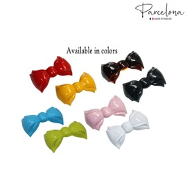 Parcelona - Juego de 2 pasadores de celuloide de 5 cm, diseño de ángel francés, color azul y verde