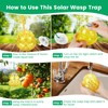Pestvanish Solar Wasp Trap with Blue LED Light, Non-Toxic Reusable