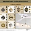 Royal Designs, Inc. Adjustable Ceiling Fan Pull Chain Extension with