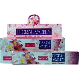 Nandita Premium Floral Valley Incense Sticks 15 GM - Relaxing, Stress Relief, Meditation, Refreshing, Sensuality & Energizing Incense Gift Pack. by ATCUSA (12)