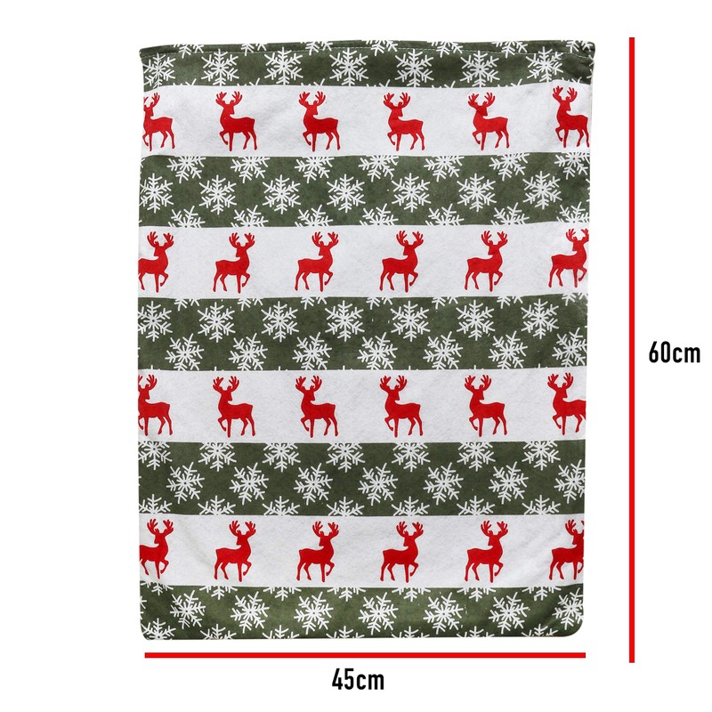 By Robelli Large Felt Fun Festive Green, Red And White