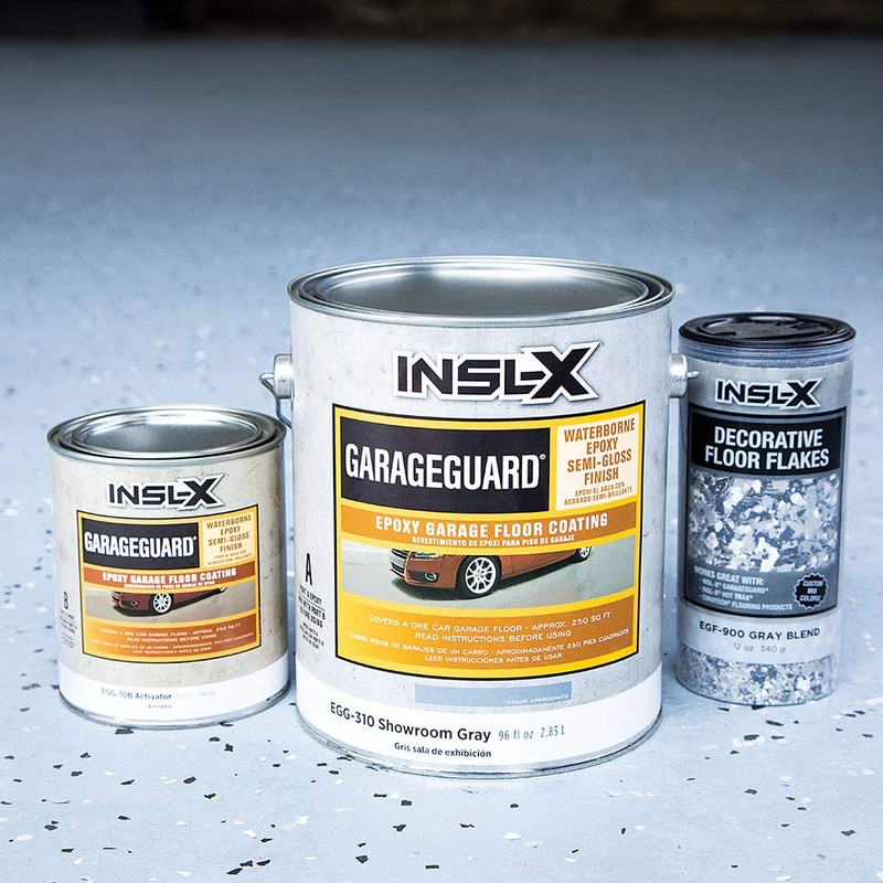 INSL-X Garage Guard Waterbased Epoxy Semi-Gloss Floor Paint, 1 Gallon