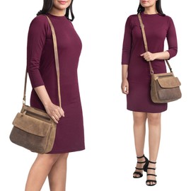 STILORD 'Jodie' Leather Shoulder Bag Women's Vintage Handbag Elegant Leather Crossbody Bag Women Shoulder Bag Small Genuine Leather, Torino - Brown, shoulder bag