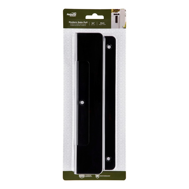 National Hardware N166-029 10-in Ultra Modern Black Gate Pull