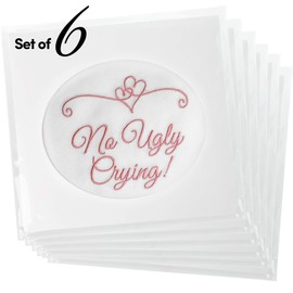 SAY HO UM Fun Wedding Handkerchiefs | Set of 6 | No Ugly Crying Pink