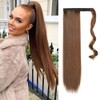 TTPSRY Ponytail Hair Extension 24 Inch Long Straight Synthetic Extensions