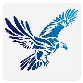 Eagle Stencil Template 30 x 30cm Reusable Plastic Bird Stencil for Painting on Wood Wall Floor Fabric Glass DIY Home Decor