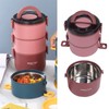 Thermal Lunch Box 2200ml Three Layer Detachable Compartment Design Portable