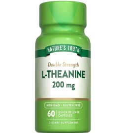 Nature's Truth L-Theanine 200 mg Quick Release Capsules Double Strength 60 EA