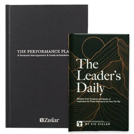 The Performance Planner and the Leaders Daily Devotional | Linen Edition | By Zig Ziglar | Daily Planner Journal and Devotional For Daily Weekly Monthly and Yearly Goal Setting