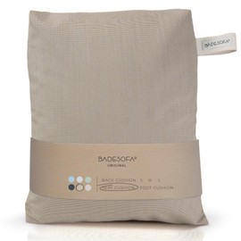 BADESOFA® Luxury Seat Cushion for Bath | Premium-Quality Materials | Comfortable & Quick-Drying | Washable Bath Pillow in Beige | Home Spa | Suitable for Bathtub, Steam Sauna & Hot Tub