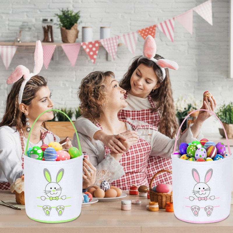 Dvaorc 8 Pack Easter Bunny Bag Rabbit Ear Easter Basket