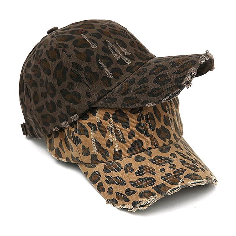 WULIQIUQIU Women's Leopard Print Baseball Cap Retro Mommy Hat Adjustable