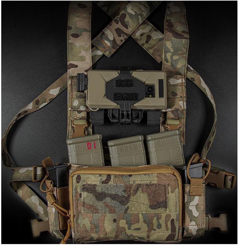 Tactical Phone EUD Bridge MOLLE Panel Front Expansion Carrier Phone