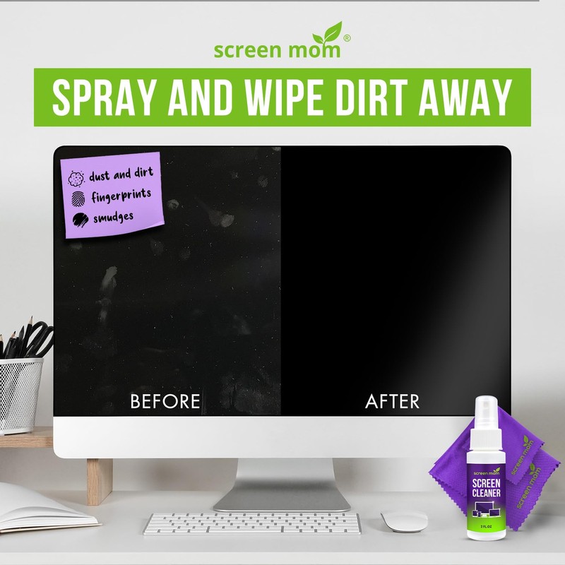 Screen Mom Screen Cleaner Purple Microfiber Cloths (6-Pack) - Microfiber