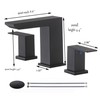 VCCUCINE Black Waterfall Bathroom Faucet 8 Inch Widespread Bathroom Sink