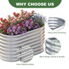 AHEONLAR 3 Pack 4×2×1.5ft Galvanized Raised Garden Bed Outdoor, Sturdy