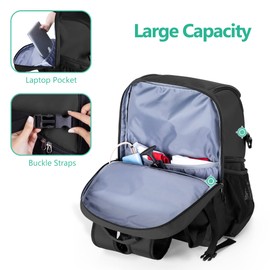 GOBUROS Basketball Bag, Soccer Equipment Bag with Ball & Shoe Compartment for Soccer Ball, Volleyball, Gym, Outdoor and Travel, Black