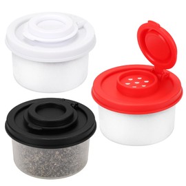 Accmor 3pcs Salt and Pepper Shakers, Mini Salt Shaker to go Moisture Proof Salt Pepper Shakers Spice Container Dispenser for Camping Picnic Lunch Boxes Travel Kitchen