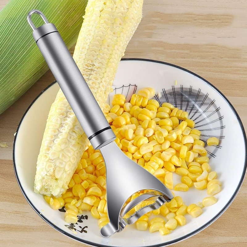 3Pcs Magic Corn Cutter Peeler, Corn Stripper Cob Stripper Tool,