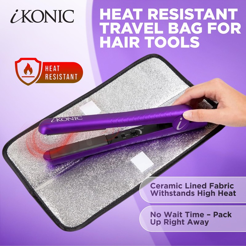 IKONIC Heat Resistant Hair Tools Travel Bag - Compact Storage