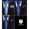 HISDERN TA3-01S Set of 3 Neckties and Pocket Squares, Luxury