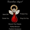 Guardian Angel July Birthstone Angel Pin With Gem Stone Sentimental